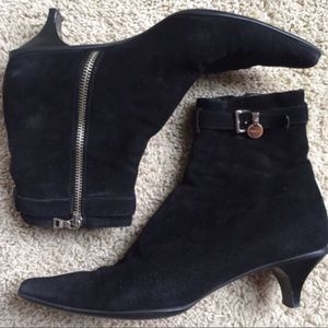 Authentic Prada Kitten Heel Suede Boot Booties